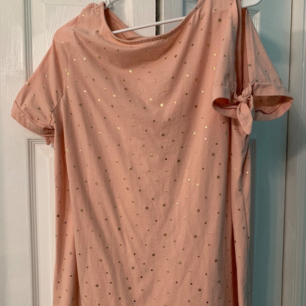 Lane Bryant Tied-Sleeve Sparkle Dot Top size 14/16